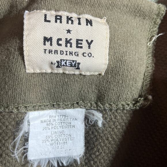 Lakin McKey Hoodie Sweatshirt‎ Mens Size XL Green Full Zip Athleisure Outdoor - Picture 6 of 9